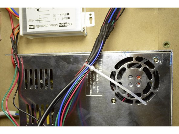 Tie the cables down as shown in the pictures