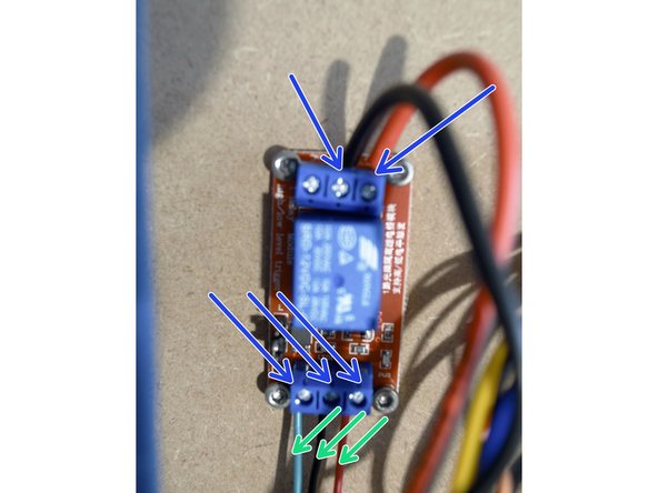 Loosen all the wires from the relay