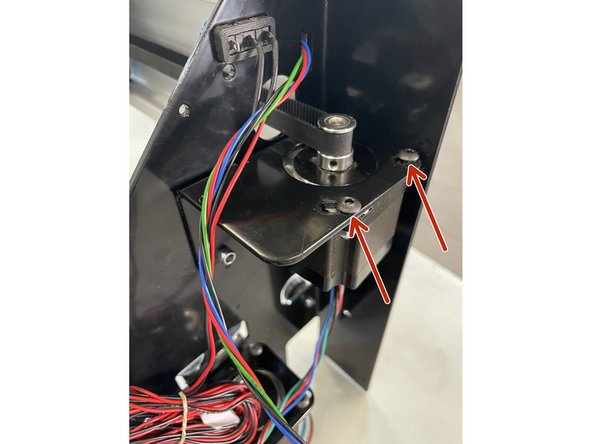 To tension the GT2 timing belt, loosen the 2 front screws holding the motor.  You will need to use the 3mm Allen key and sharp nose pliers, because a spanner cannot get in close enough.
