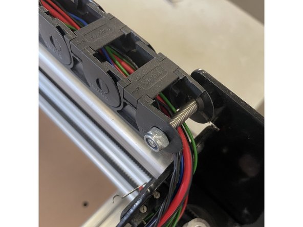Lock the drag chain in place with the M6 lock nut.  Tighten the lock nut with the No 10 Spanner.