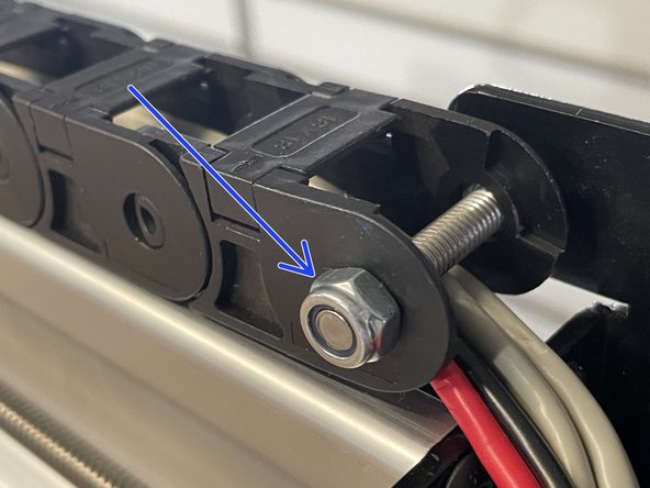 Lock the drag chain in place with the M6 lock nut.  Tighten the lock nut with the No 10 Spanner.