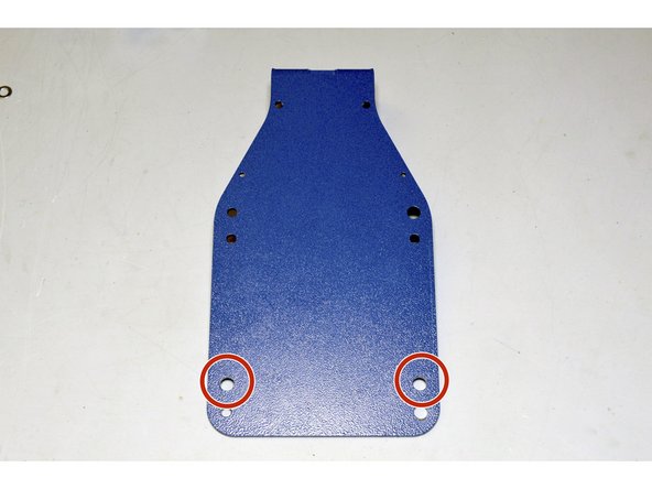 Mount the V-wheels (2 Pcs) to the holes as indicated with the Eccentric nuts (2 Pcs)