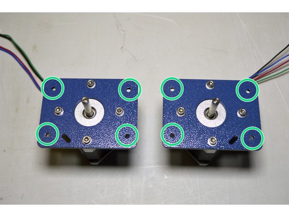 Mount the M3x18 standoffs (8 Pcs) with the M3x8 cap screws (8 Pcs), M3 washers (8 Pcs) and Pratley Platlock in the holes as indicated