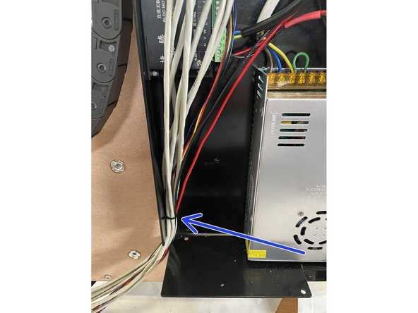 Now add the Y Left Motor Cable to these wires as well.