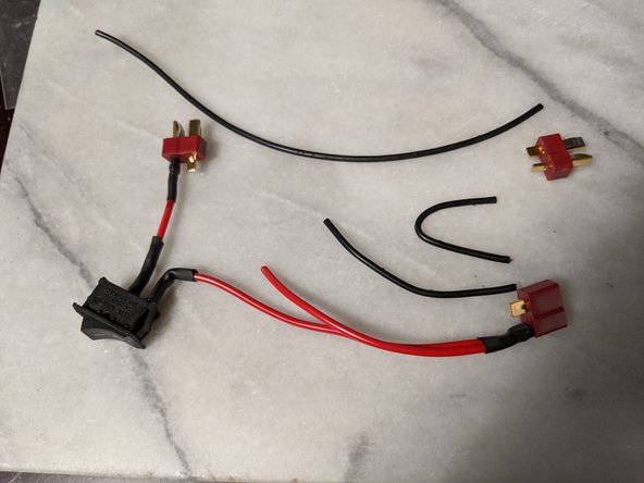 Now for the ground wires.  Again 3 wires  used.  Lengths 160mm, 40mm, 55mm.  You will also need another Male Deans connector as seen in Pic 1.