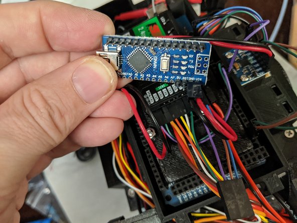 First you will plug the other end of the power harness into the VIN and GND pins of the Nano.  Make sure the red wire goes to VIN and the black wire to GND.  Use Pic 1 as reference.