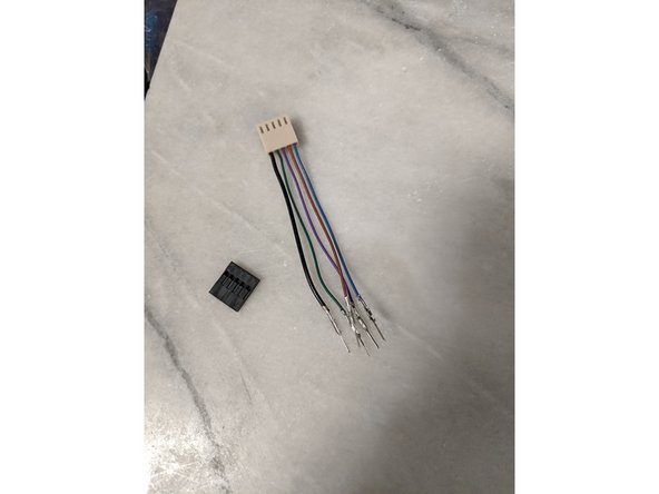 Each wire gets a male crimp and a female crimp as before (you must be getting good at crimping by this point).