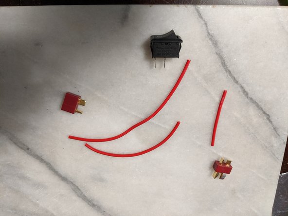 The next few steps will outline every wire connection I soldered for the power switch and battery plugs.