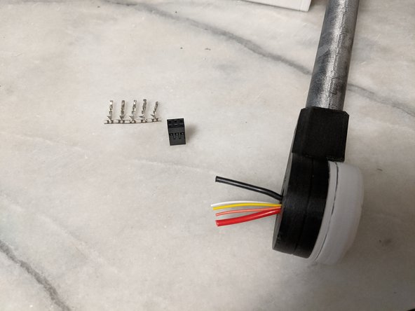 Time to attach plugs to the wires so the head is removable.