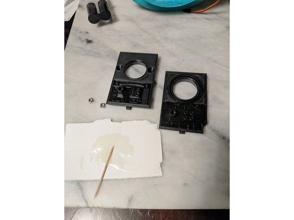 If you did not use Black resin as I did not, you will first need to paint the resin parts Black.