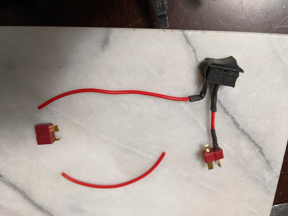 Attach the 110mm long wire to the other leg of the switch as seen in Pic 1.