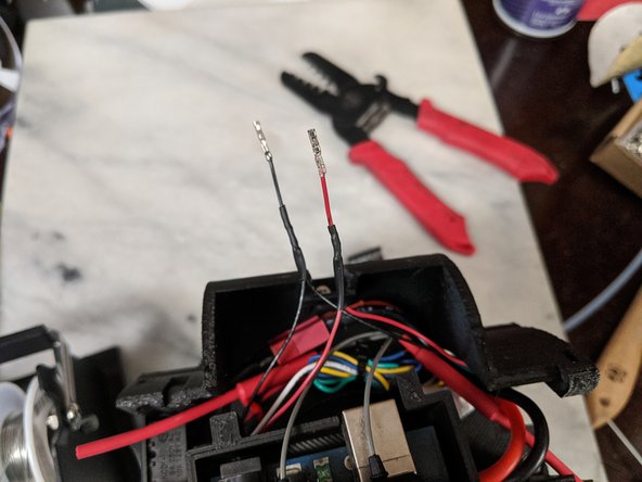 More terminal crimping.  Attach a female terminal to the speaker wires as shown in Pic 1.