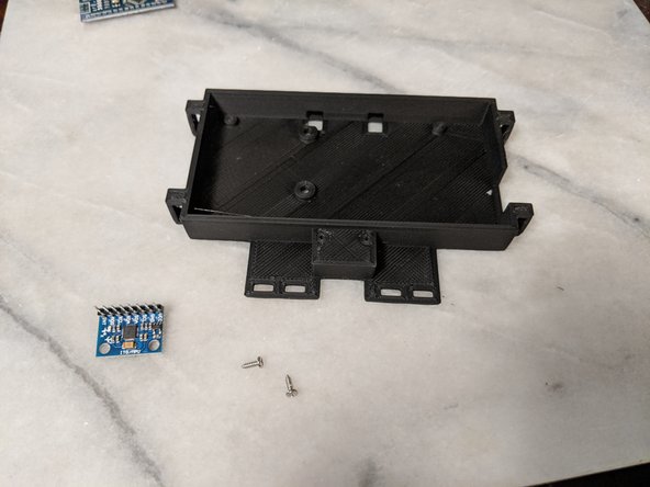This will use the MPU, two small screws such as servo mounting screws, and the Arduino Base print.