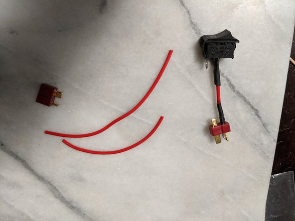 Using 3 wires, approximate lengths are 30mm, 70mm, and 110mm long.  These are the main power wires, so do not use thin wires.   I am using 18ga wires.