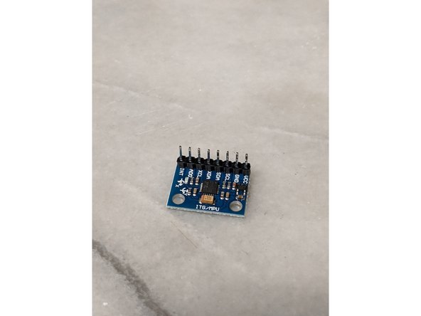 The GY-521 MPU-6050 comes with a heater. You will want to solder the straight header to the board as shown in Pic 2.