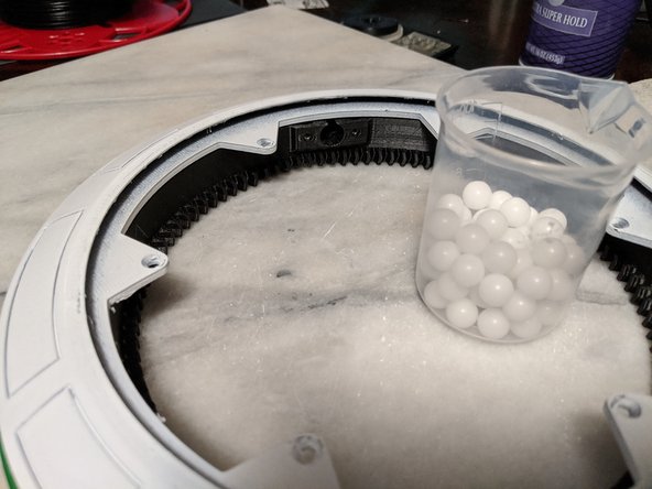 With 62 bearings (or 58 if using 10mm), you will be inserting them into the hole of the InnerSusan as shown in Pic 1.