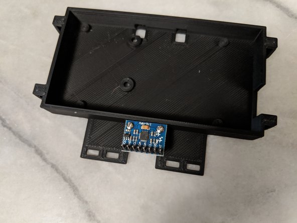 Just a word of warning because I had to print the arduino base 3 times.  The screws you will use to mount the MPU are thin and fragile.  I  broke the head off the screw twice even with the print so it could not be removed.  I suggest using a small drill to drill out the holes but leave enough for the screw to bite the plastic and be secure.