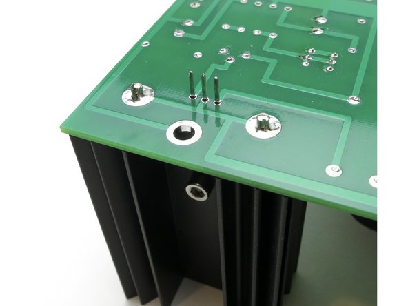 2) Insert Heatsink/Mosfet assembly into PCB.