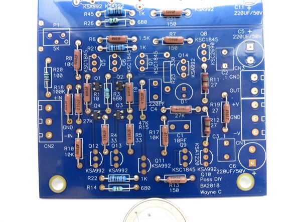 Banded resistors put the brown tolerance band on the bottom or the right.