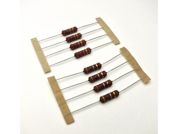 There are extra 2.2K and 10K resistors. These are for R13 and R16. They set the brightness of the LEDs. 2.2K is brighter than 10K.