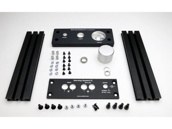 Note - Like all the HiFi2000 chassis, everything bolts/attaches into the side rails to hold it all together, and loosening everything a little and wiggling it is actually an effective way to get it all to line up in the final stages.