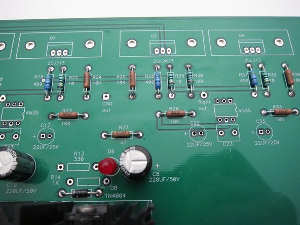 All resistors have 0.5” lead spacing.