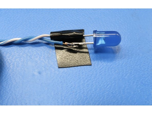 Repeat procedure for negative lead ( shorter lead / Cathode)