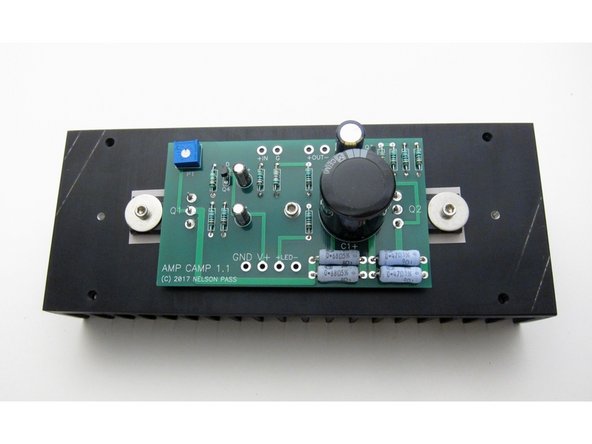 Check that under the PCB there are no leads touching the heatsink (which is grounded)