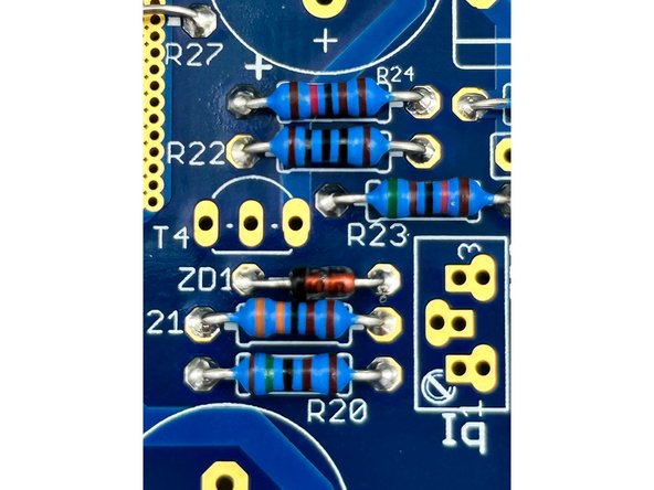 Check the tape.  For parts included in the kits - one side of the cut tape is red (noting the side of the anode) and one is typically white.  For the 5V6 Zener, the white tape is marked with black marker.