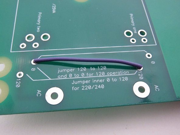 Purple wire: 240VAC jumper