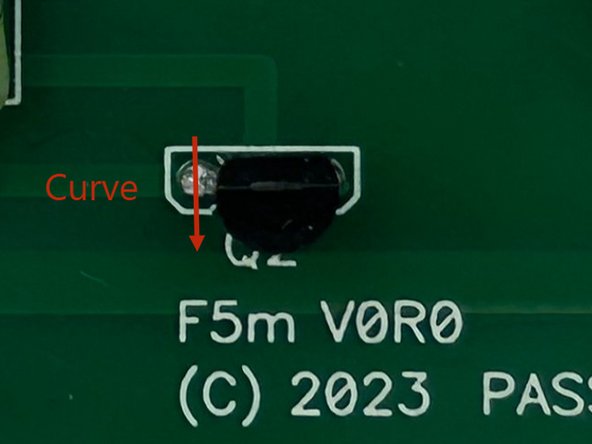 Photo 1 - Q2 installed in the correct orientation.