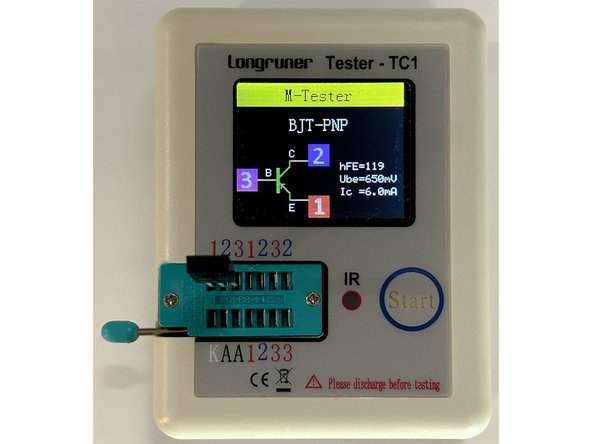 Photo 1 - Notice that the part is marked on the face.  The face of the part faces the bottom of the board.