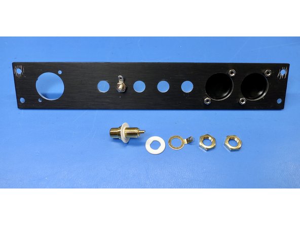 Attach jacks and post as shown. make sure the RCA insulators are used and they do not touch the metal of the chassis.