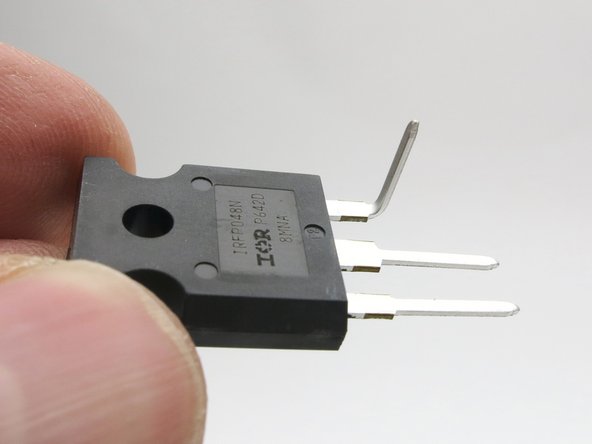 The transistor legs need to be bent up 90deg towards the plastic side of the body right at the point they narrow.