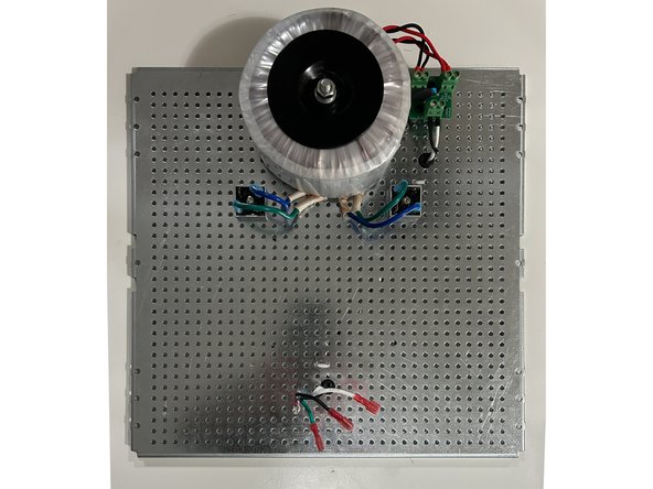 Cut the transformer secondaries to length and terminate appropriately.  In this build, appropriately-sized and crimped female 'Fast-On' / blades were used.