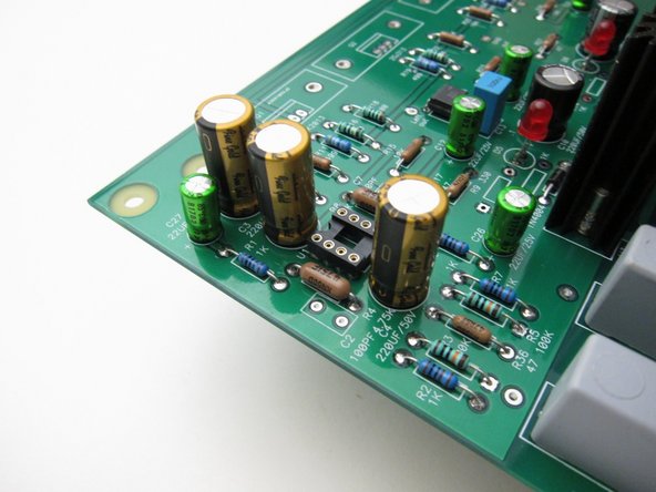 Leave C2 and C7 empty. These are the place on the board for the compensation caps that didn't end up being necessary.