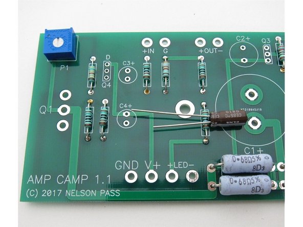 Second image shows: Long leg in the positive marked hole