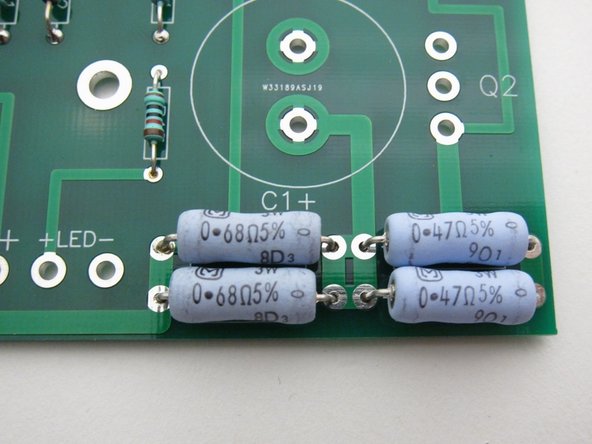 Arrange resistors with values showing