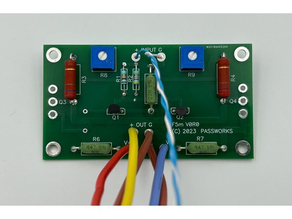 Photo 1 - 16AWG DC supply and output wiring installed.