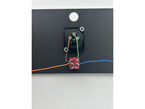 Trim and solder the wiring from bottom positions on the switch to the XLR jack.