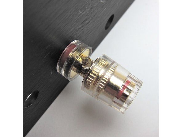 Align the hole in the post to be vertical.