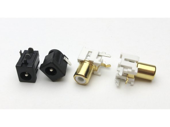 Photo 3 - DC power jacks and RCA (signal) jacks.