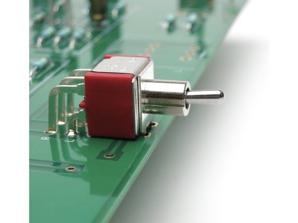 Make sure the switch is flat and flush with the PCB before soldering