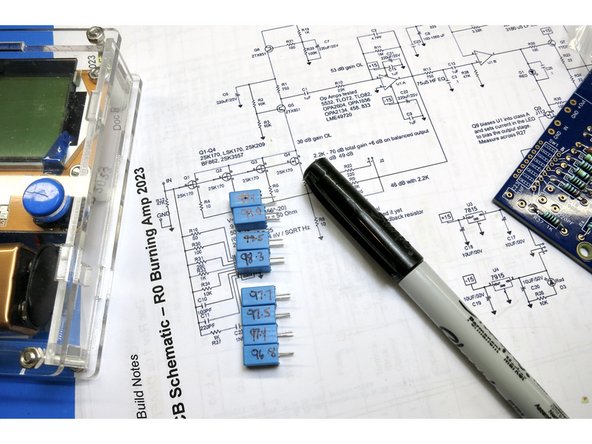 Measure your caps and grab the two closest pairs - these matched pairs will go into the same positions L and R, for channel matching the RIAA filter caps. Pair one L/R C3. Pair two L/R C4