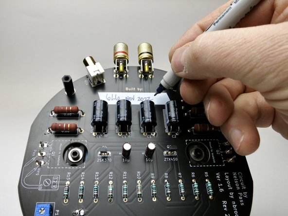 Make sure you sign your name to your new amplifiers when you complete them in the provided label space.