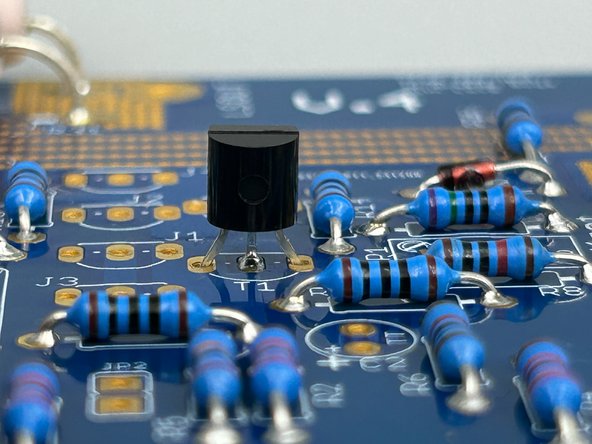 Match the orientation of the parts with the silkscreen on the PCB.