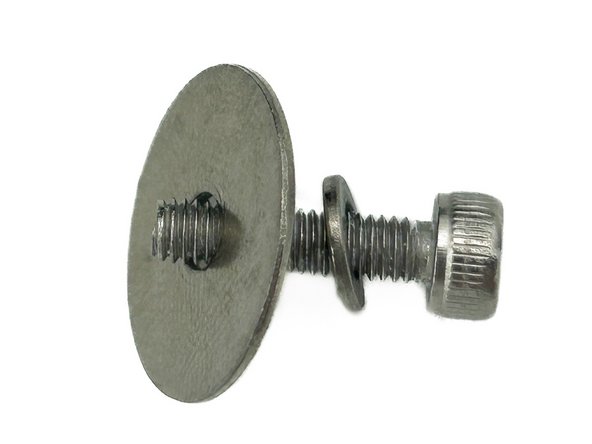 Photo 2 - The split washer always goes next to the screw head, then the fender washer.