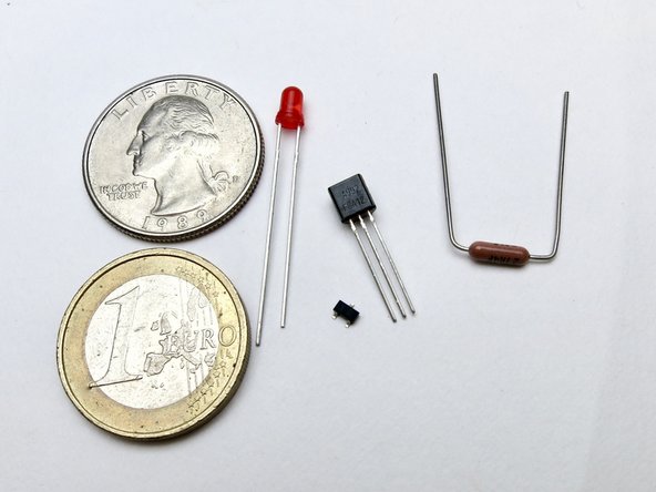 Yes, the SMD transistors are very small. It's not a big deal though, we'll show you how to position and secure them for soldering in the next step.