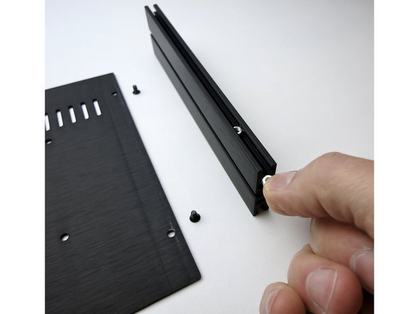 Insert the nuts into the channel