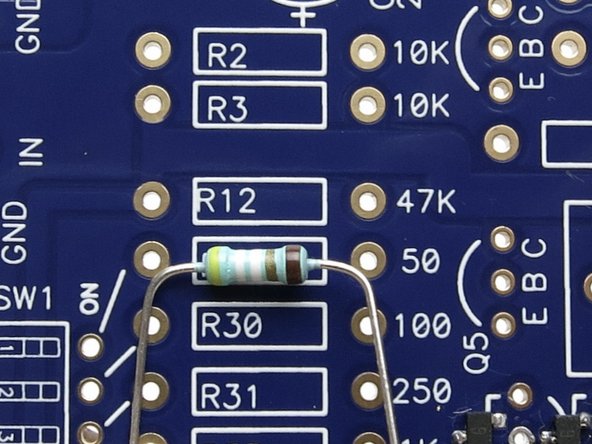 0.5&quot; bends will fit all resistors.